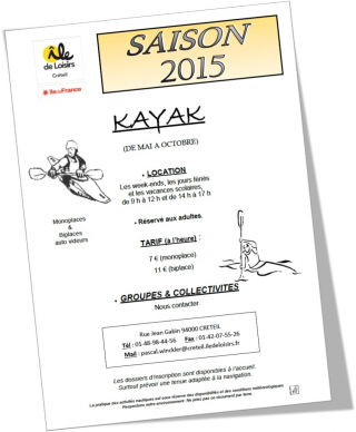 plaquette kayak 2015