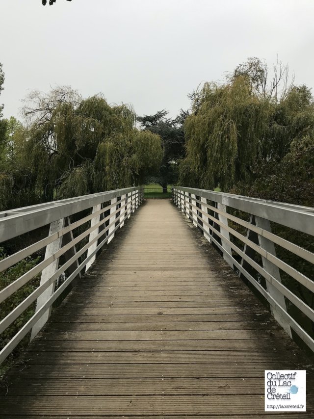 Passerelle avant le changement des planches