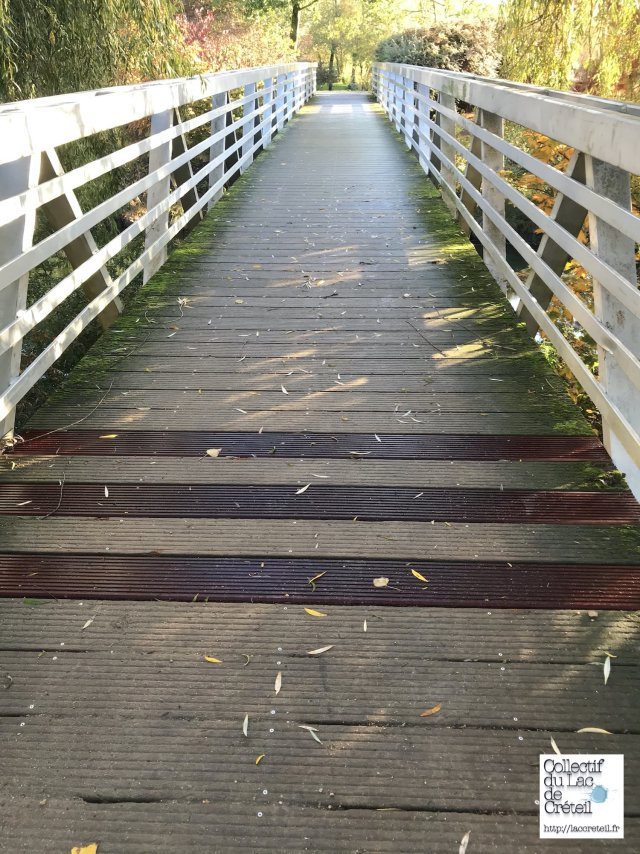 Passerelle avec les planches changées