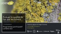 Formation Évaluer la qualité de l'air par les lichens - 1. Initiation Programme participatif Lichens GO