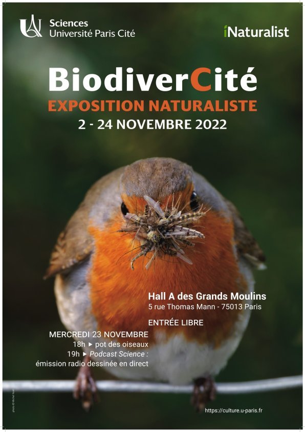 Affiche BiodiverCité - Exposition naturaliste - 2022 ©Photo © 2022 - Michel NOËL du Collectif du lac de Créteil